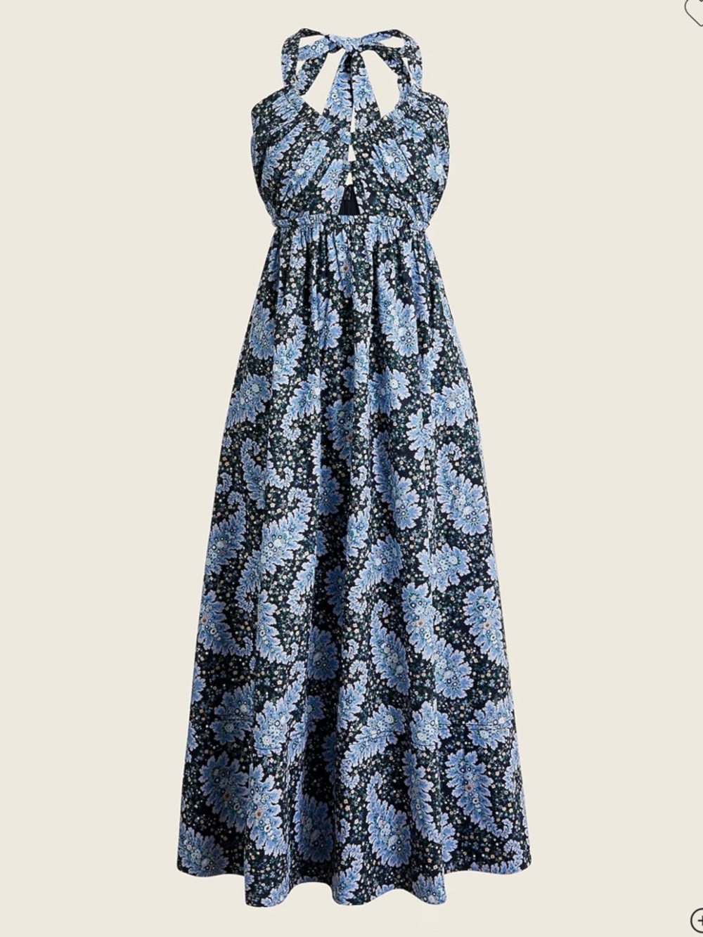 J.Crew Collection Nwot Halter Cutout Dress In Ratti Pacific Paisley Cotton Sz 14